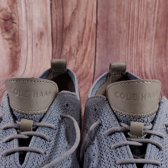 Cole Haan Womens 8.5 B Zerogrand Grand OS Gray Knit Oxford Wingtip Shoes W06727 - Picture 6 of 15